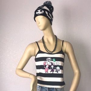 “2-Piece Set The Nightmare before Christmas” Striped cami tank & Beanie